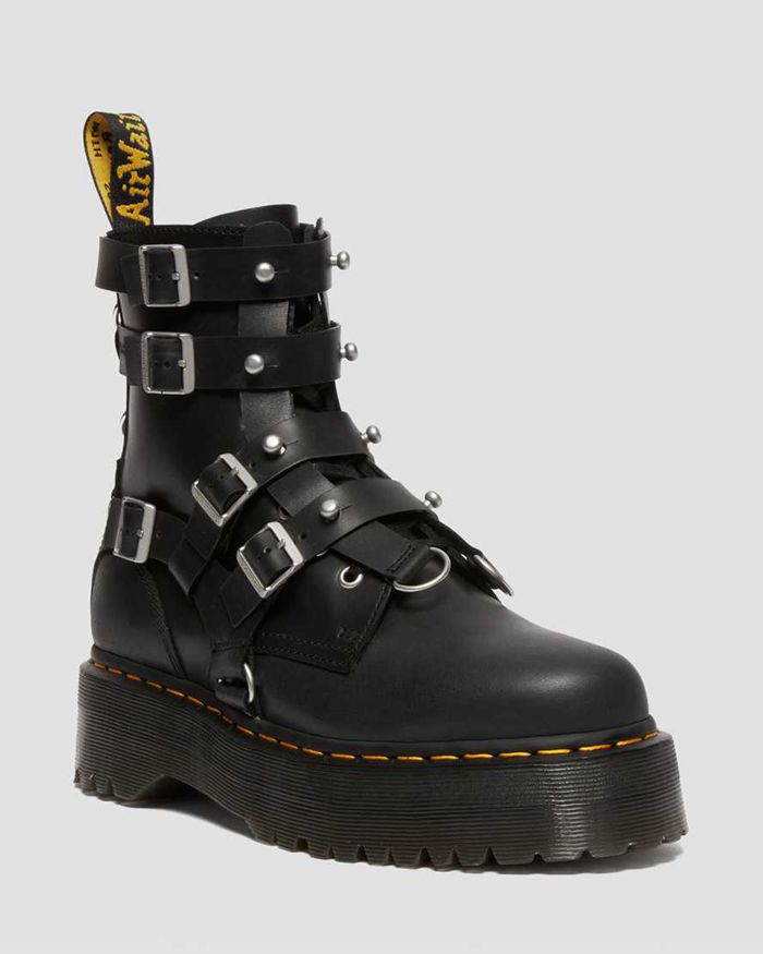 Dr Martens Vintersko Herre Svart Jadon The Great Frog Læder Platform 2849OPEZB